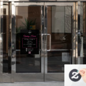 Qrコードビジネスロゴの営業時間時間 ウィンドウサイン (オフィスドア)