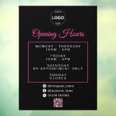 Qrコードビジネスロゴの営業時間時間 ウィンドウサイン (シート3)