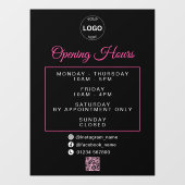 Qrコードビジネスロゴの営業時間時間 ウィンドウサイン (シート)