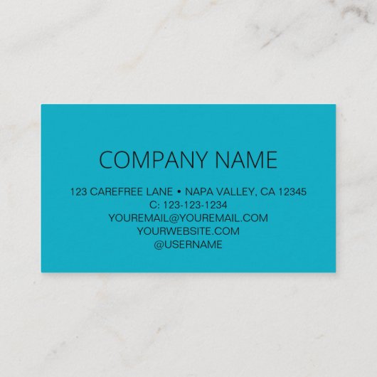 QRコードビジネスロゴアクアブルー 名刺 (裏面)