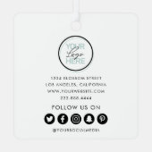 QRコードビジネスロゴクリスマスメタルオーナメント メタルオーナメント (裏面)