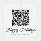 QRコードビジネスロゴクリスマスメタルオーナメント メタルオーナメント (正面)