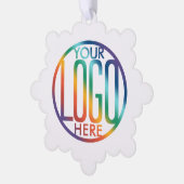 QRコードビジネスロゴハッピーホリデーズクリスマス オーナメントカード (左)