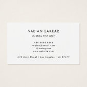 QRコードビジネスロゴブラックビジネスモダンカード (裏面)