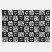 QRコードビジネスロゴブラックミニマリストビジネス ラッピングペーパーシート (正面)