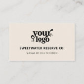 QRコードビジネスロゴプロフェッショナルモダンクリーム 名刺 (裏面)