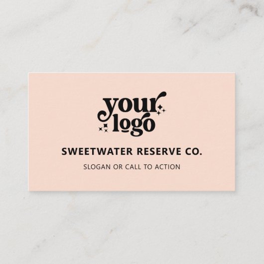 QRコードビジネスロゴプロフェッショナルモダンピンク 名刺 (裏面)