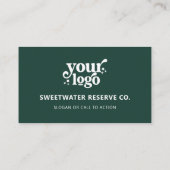 QRコードビジネスロゴプロフェッショナルモダン緑 名刺 (裏面)