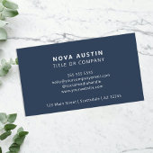 QRコードビジネスロゴプロフェッショナルモダン青 名刺