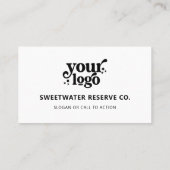 QRコードビジネスロゴプロフェッショナルモダン黒 名刺 (裏面)