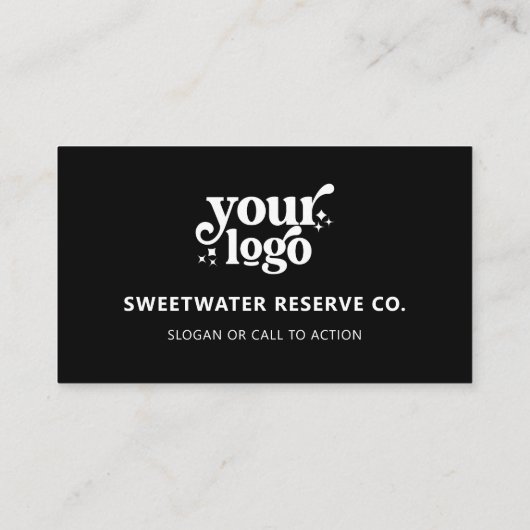 QRコードビジネスロゴプロフェッショナルモダン黒 名刺 (裏面)