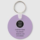 QRコードビジネスロゴプロフェッショナル紫薄紫 キーホルダー (裏面)