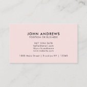 QRコードビジネスロゴプロフェッショナル赤面ピンクシック 名刺 (裏面)