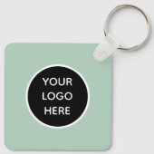 QRコードビジネスロゴプロフェッショナルSage Green キーホルダー (裏面)