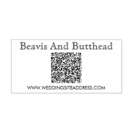 QRコードビジネスロゴモダンシンプル ラバースタンプ