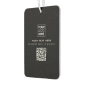 QRコードビジネスロゴモダンビジネスブラック カーエアーフレッシュナー (左)