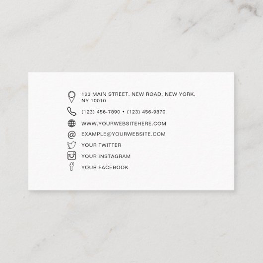 QRコードビジネスロゴモダンプロフェッショナル 名刺 (裏面)