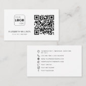 QRコードビジネスロゴモダンプロフェッショナル 名刺 (正面/裏面)