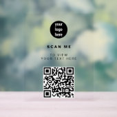 QRコードビジネスロゴモダンミニマリスト企業の アクリルサイン (ニュートラル)