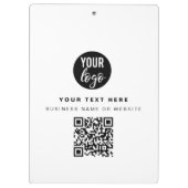 QRコードビジネスロゴモダンミニマリスト クリップボード (裏面)