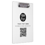 QRコードビジネスロゴモダンミニマリスト クリップボード (右)