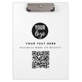 QRコードビジネスロゴモダンミニマリスト クリップボード