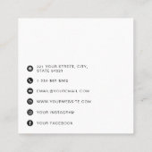 QRコードビジネスロゴモダンミニマリスト コーリングカード (裏面)