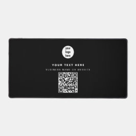 QRコードビジネスロゴモダンミニマリスト デスクマット