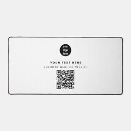 QRコードビジネスロゴモダンミニマリスト デスクマット