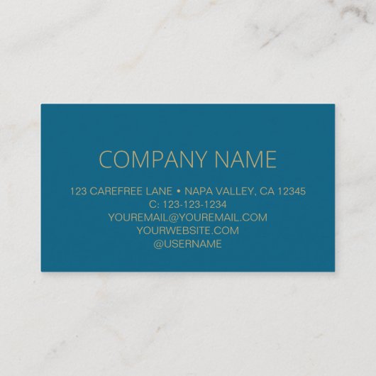 QRコードビジネスロゴモダン青 名刺 (裏面)