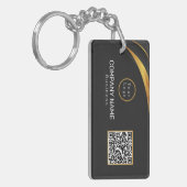 QRコードビジネスロゴモダン キーホルダー (正面左)