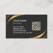 QRコードビジネスロゴモダン 名刺 (裏面)
