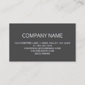 QRコードビジネスロゴ濃い灰色モダン 名刺 (裏面)