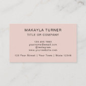 QRコードビジネスロゴ赤面ピンクプロフェッショナル 名刺 (裏面)