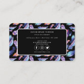 QRコードビジネスロゴ金ゴールドブラックプロフェッショナル 名刺 (裏面)