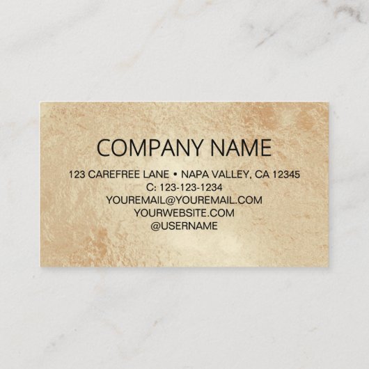 QRコードビジネスロゴ金ゴールド名刺 名刺 (裏面)