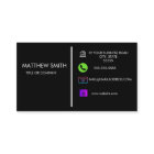 QRコードビジネスロゴ |ブラックモダンプロフェッショナル