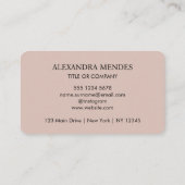 QRコードビジネスロゴBoho Beigeプロフェッショナル 名刺 (裏面)