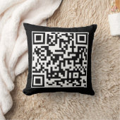 QRコードビジネス企業のミニマリストブラック クッション (ブランケット)