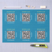 QRコードビジネス名Webサイトの生成（青） 薄葉紙 (クラフト)