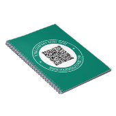 QRコードビジネス名Webサイトプロモーションノートブック ノートブック (右側)