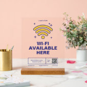 Qrコードビジネス名wifiミニマル詳細 アクリルサイン (ウェディング)