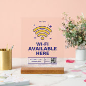 Qrコードビジネス名wifiミニマル詳細 アクリルサイン (ウェディング)