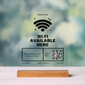 Qrコードビジネス名wifiミニマル詳細 アクリルサイン (ニュートラル)