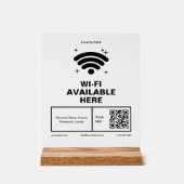 Qrコードビジネス名wifiミニマル詳細 アクリルサイン (正面)
