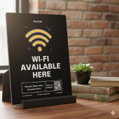 Qrコードビジネス名wifiミニマル詳細 フォトプラーク