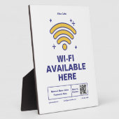 Qrコードビジネス名wifiミニマル詳細 フォトプラーク (側面)