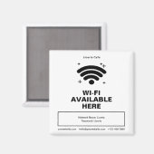 Qrコードビジネス名wifiミニマル詳細 マグネット (正面/裏面)