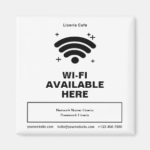 Qrコードビジネス名wifiミニマル詳細 マグネット
