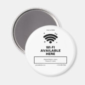 Qrコードビジネス名wifiミニマル詳細 マグネット (正面/裏面)